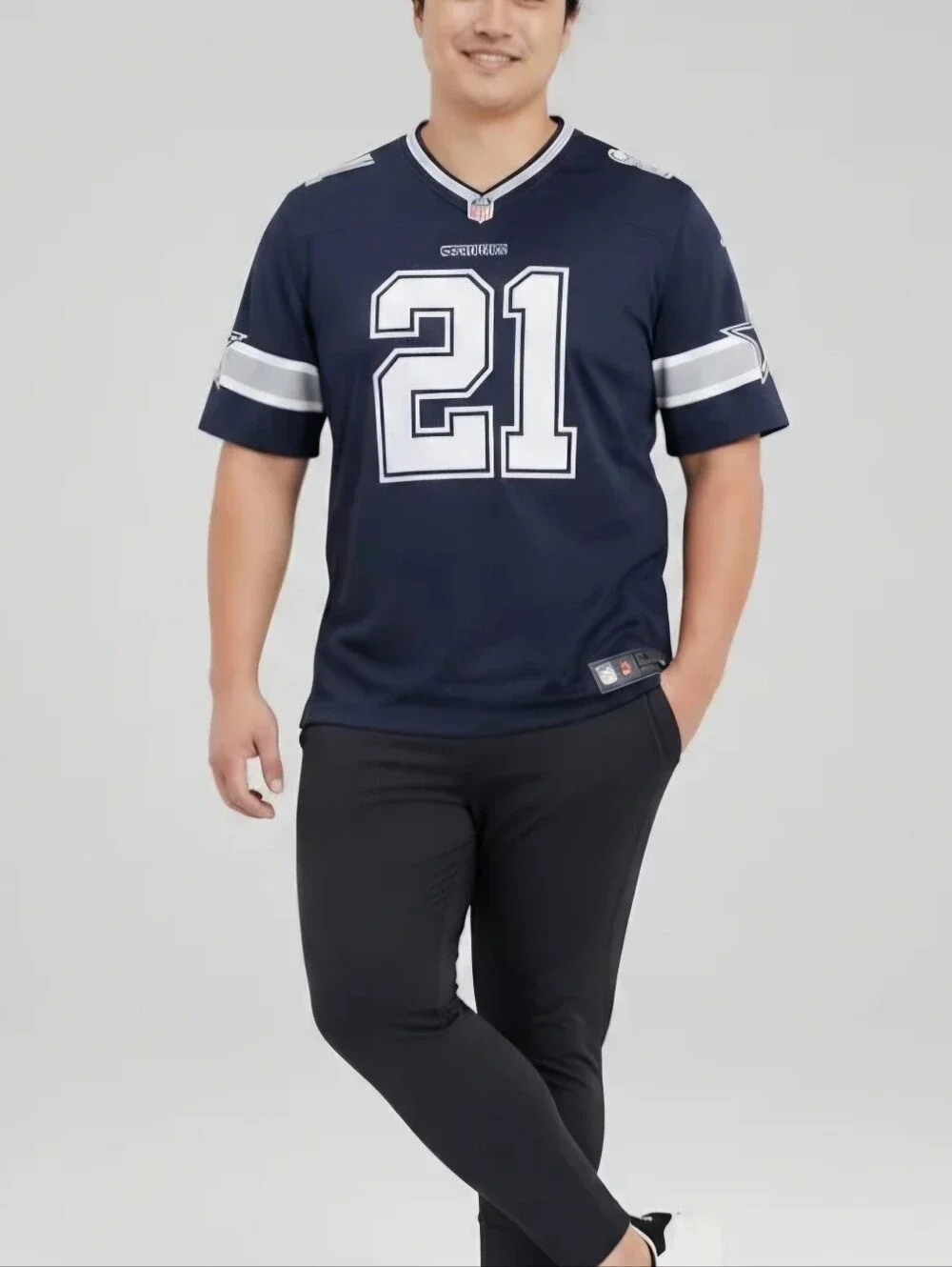 Nike Men’s Dallas Cowboys #21 Navy Vapor Limited Football Jersey, Size M